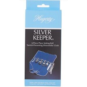 Hagerty 6-Piece Silverware Place Setting Roll – Tarnish Preventing Silver Cloth